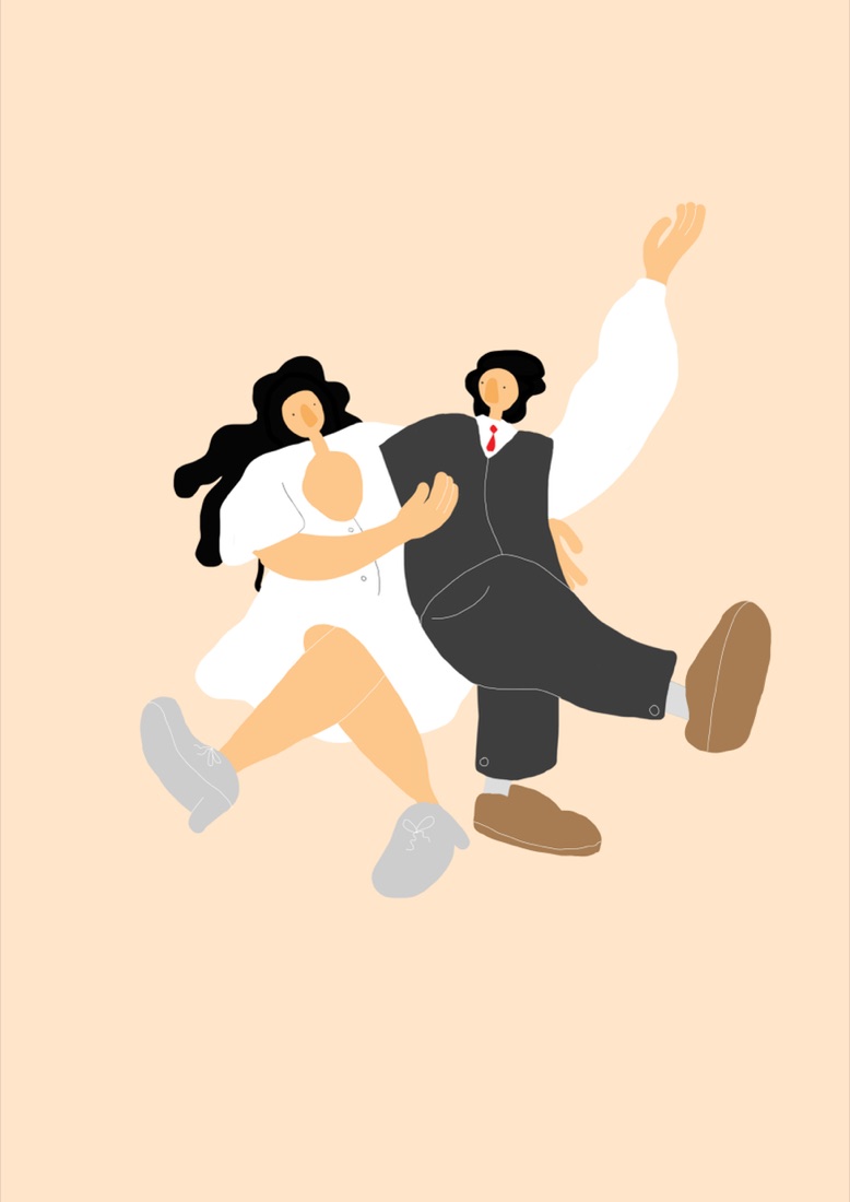 Illustrazione: una coppia che balla