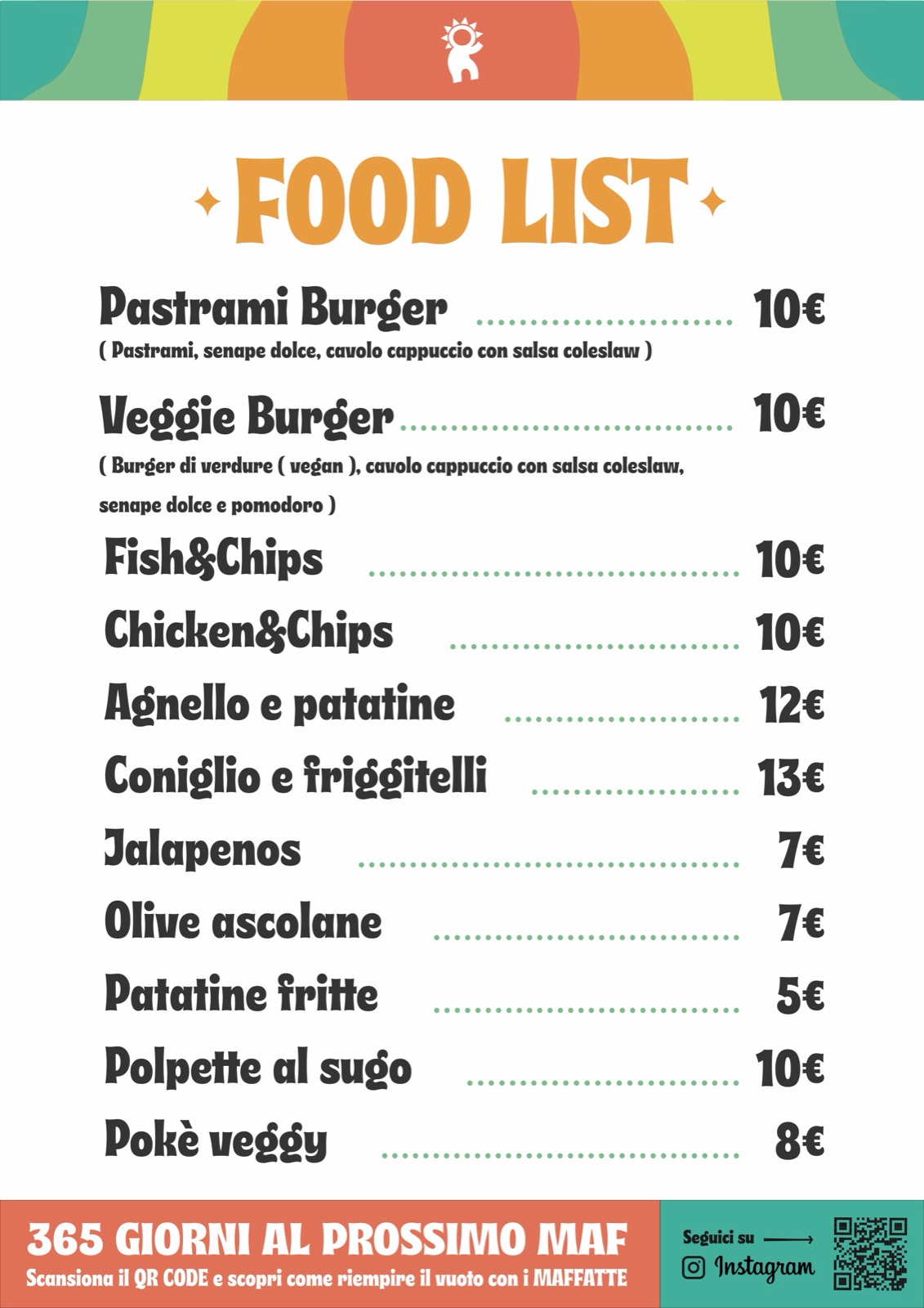MAF 2023: food list · A3