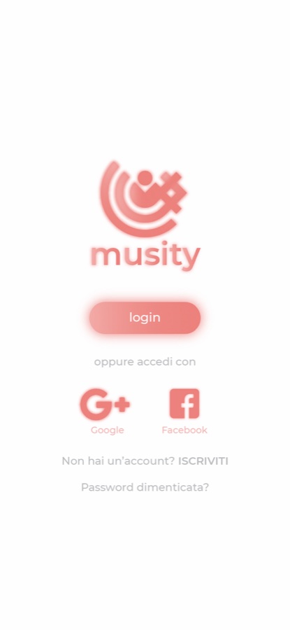 Musity, schermata dell'app 1