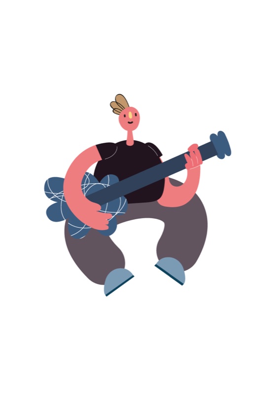 Musi, il personaggio con la chitarra