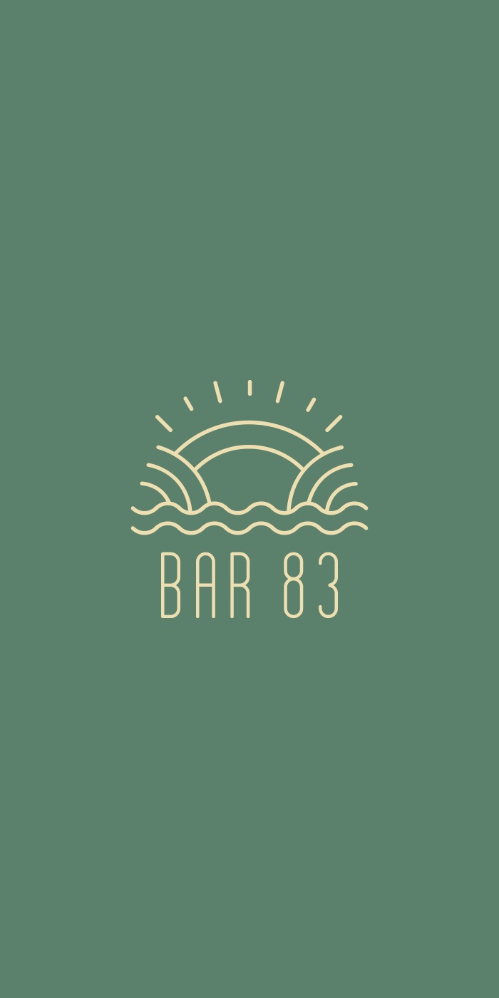 La copertina del menu Bar 83 con il marchio