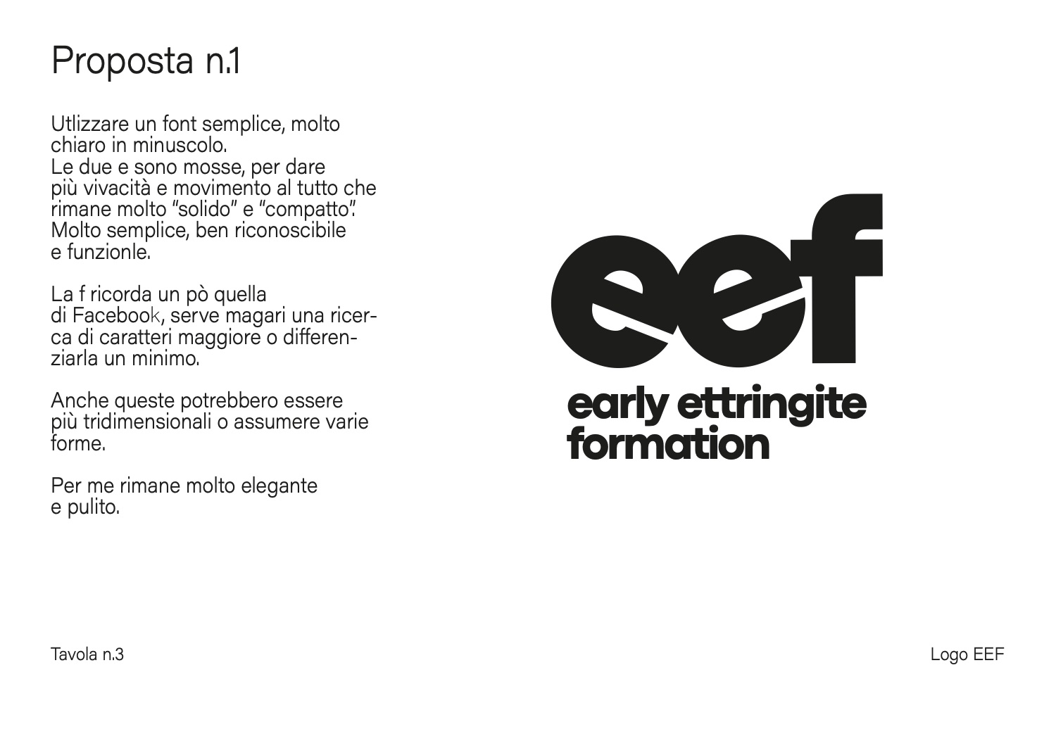 Presentazione EEF: proposta 1, scritta eef minuscola