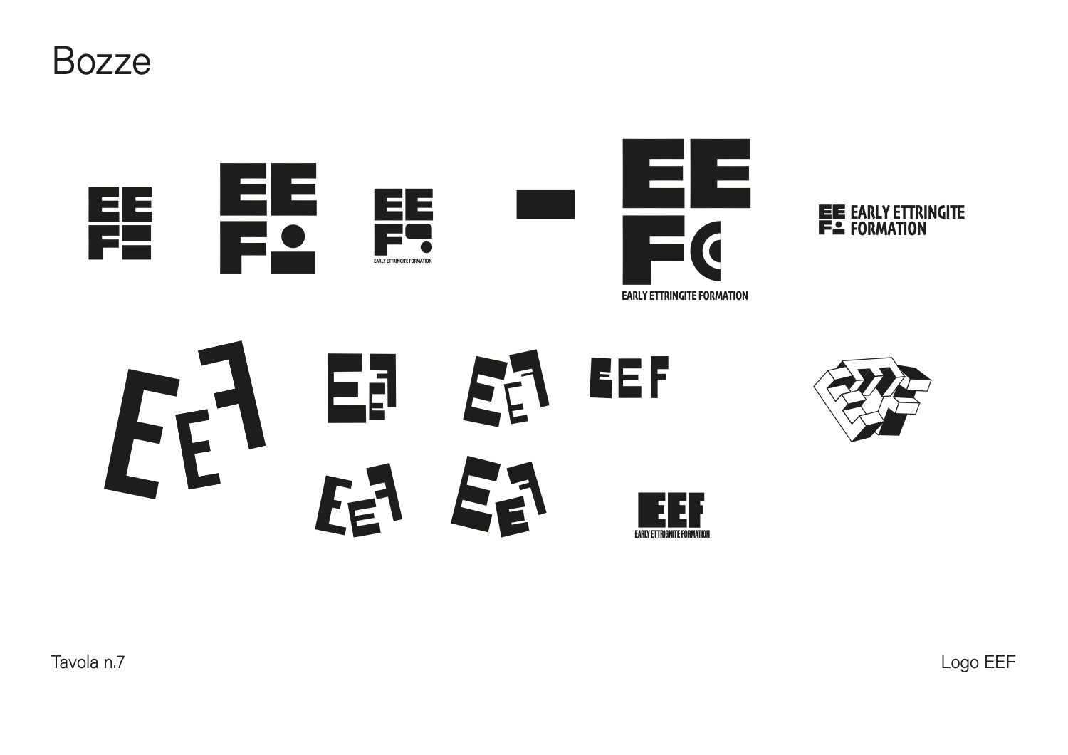 Presentazione EEF: le bozze