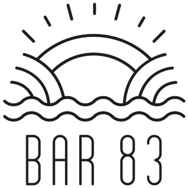 Marchio Bar 83: il sole sulle onde